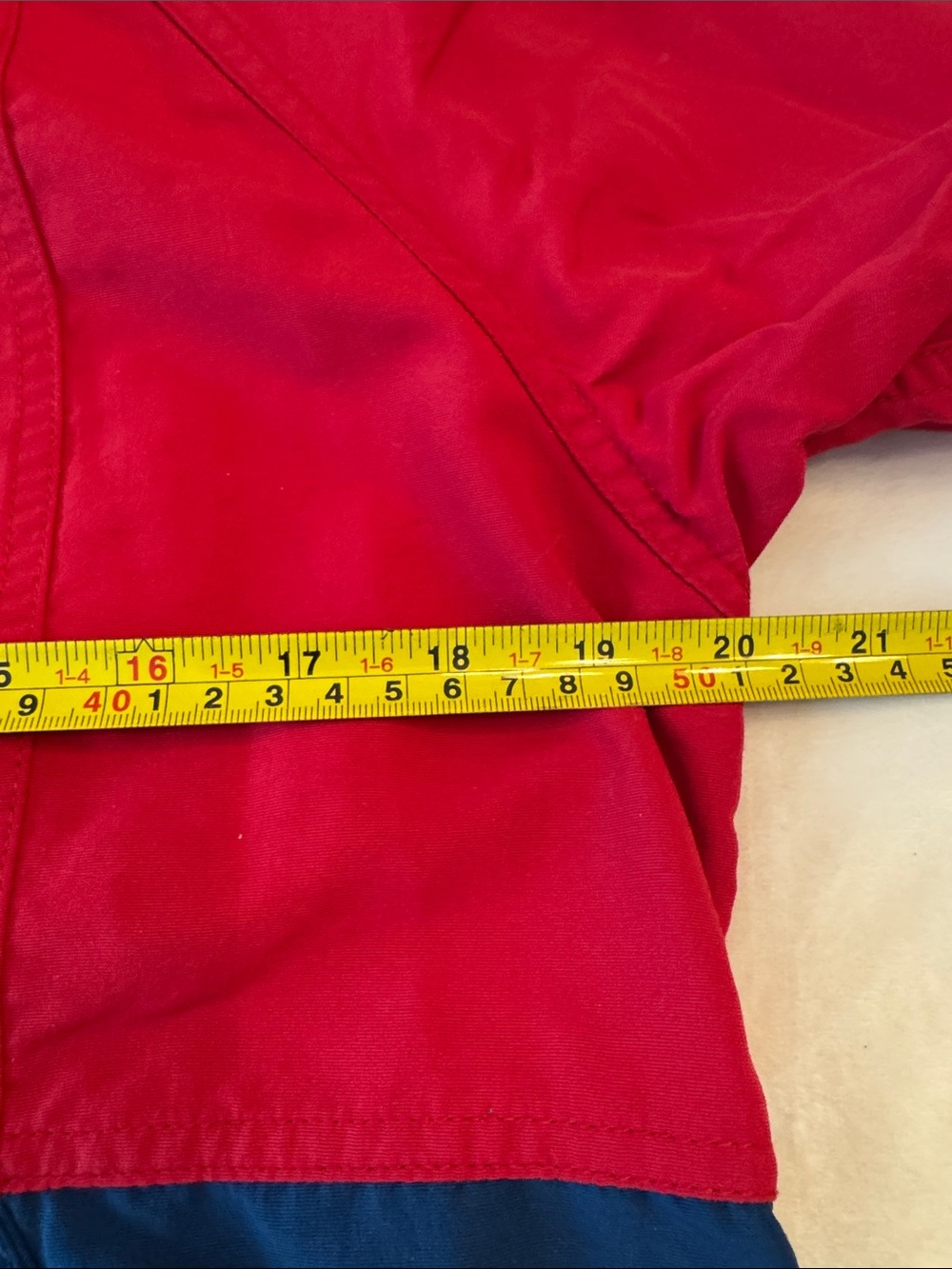 LL Bean Mountain Classic Anorak Women's Red/Blue Hooded 1/2 Zip Pullover, sz XSP - Picture 10 of 13
